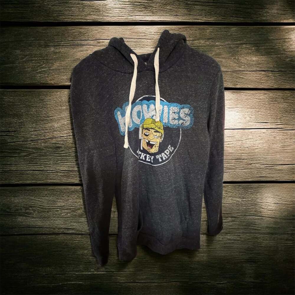 Howies Hockey Tape Vintage Graphic Black Hoodie